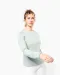 K481 - Damessweater BIO ronde hals raglanmouwen French Navy Heather
