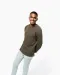 K480 - Herensweater BIO ronde hals raglanmouwen French Navy Heather
