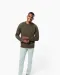 K480 - Herensweater BIO ronde hals raglanmouwen French Navy Heather