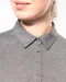 K265 - Damespolo lange mouwen van jersey Black