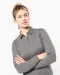K265 - Damespolo lange mouwen van jersey Black