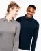 K265 - Damespolo lange mouwen van jersey Black