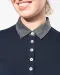 K261 - Tweekleurige damespolo jersey Black / Dark Grey Heather