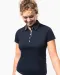 K261 - Tweekleurige damespolo jersey Black / Dark Grey Heather