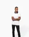 K260 - Tweekleurige herenpolo jersey Black / Dark Grey Heather