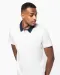 K260 - Tweekleurige herenpolo jersey Black / Dark Grey Heather