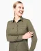K591 - Damesoverhemd safari lange mouwen Beige