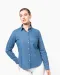 K509 - Damesblouse Denim Chambray Blue