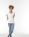 GI64V00L - Softstyle® Fitted Ladies' V-neck T-shirt White