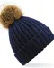 B412 - Pompon beanie Navy