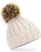 B412 - Pompon beanie Oatmeal