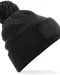 B443 - Snowstar® patch beanie Black / Graphite Grey