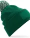 B443 - Snowstar® patch beanie Bottle Green / Off White