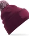 B443 - Snowstar® patch beanie Burgundy / Off White
