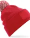 B443 - Snowstar® patch beanie Classic Red / Off White