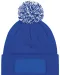 B443 - Snowstar® patch beanie Bright Royal / Off White