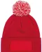B443 - Snowstar® patch beanie Classic Red / Off White