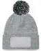 B443 - Snowstar® patch beanie Heather Grey / Black