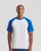SC61026 - Valueweight Baseball T met korte mouwen White / Royal Blue