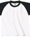 CGTK350 - Kids' Base-ball T-shirt White / Navy