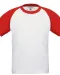 CGTK350 - Kids' Base-ball T-shirt White / Red