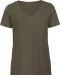 CGTW045 - Organic Cotton Inspire V-neck T-shirt / Woman Khaki