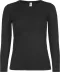 CGTW06T - #E150 Ladies' T-shirt long sleeves Black