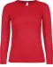CGTW06T - #E150 Ladies' T-shirt long sleeves Red