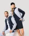 K4003 - College jacket met capuchon unisex Navy / Oxford Grey / White