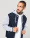 K4003 - College jacket met capuchon unisex Navy / Oxford Grey / White