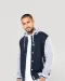 K4003 - College jacket met capuchon unisex Navy / Oxford Grey / White