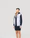 K4003 - College jacket met capuchon unisex Navy / Oxford Grey / White