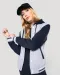 K4003 - College jacket met capuchon unisex Navy / Oxford Grey / White