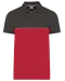 WK210 - Ecologische uniseks polo met korte mouwen in twee kleuren Red / Dark Grey