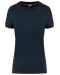 WK3021 - Dames-T-shirt Day To Day korte mouwen Navy / Fluorescent Orange