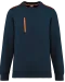 WK403 - Day To Day sweater zakje met contrasterende rits Navy / Fluorescent Orange