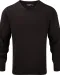 RU710M - V-neck Knitted Pullover Black