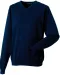 RU710M - V-neck Knitted Pullover French Navy