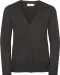 RU715F - Ladies' gebreid vest met V-hals Charcoal Marl