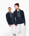 K4013 - Unisex sweater met capuchon met contrasterend motief Black / Mexican Skull