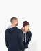 K4013 - Unisex sweater met capuchon met contrasterend motief Black / Mexican Skull