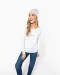 K3017 - Dames-t-shirt ronde hals lange mouwen White