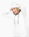 K465 - Damessweater met capuchon in contrasterende kleur Black / Fine Grey