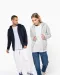 K464 - Damessweater met rits en capuchon White