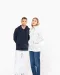 K464 - Damessweater met rits en capuchon White