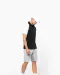 K226 - Baseballpolo Black / White