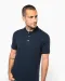 K223 - Herenpolo met maokraag en korte mouwen Black / Oxford Grey