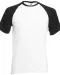 SC61026 - Valueweight Baseball T met korte mouwen White / Black