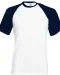 SC61026 - Valueweight Baseball T met korte mouwen White / Deep Navy