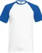 SC61026 - Valueweight Baseball T met korte mouwen White / Royal Blue